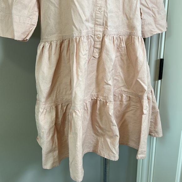 A Piece Apart Dress MAURINO DROP WAIST MINI Blush Pink Relaxed Fit Sz L - Picture 6 of 12